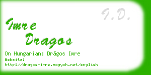 imre dragos business card